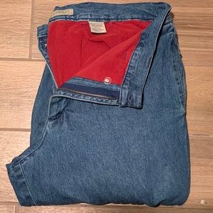 Fleece lined men’s jeans.